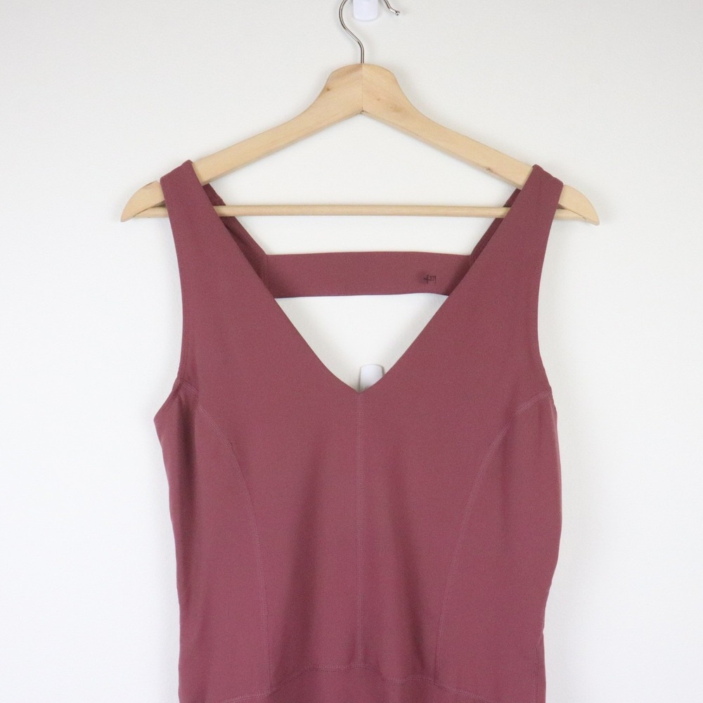 NWT Free People FP Movement Never Better One-Piece Jumpsuit Medium Khaki Mauve - Picture 4 of 8